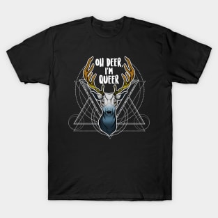 Aroace Oh Deer I'm Queer T-Shirt